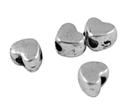 PandaHall Tibetan Style Bead Spacers, Mother's Day Gifts Making, Lead Free & Cadmium Free, Heart, Antique Silver, about 3.5mm long, 4mm wide...