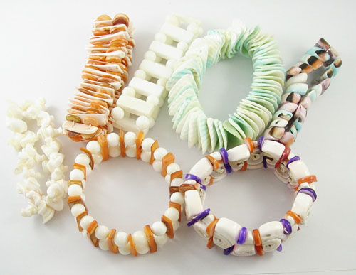 PandaHall Mixed Bracelet, about 7-12mm wide, 14-33mm diameter, 20pcs/bag Shell Multicolor