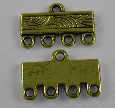 PandaHall Tibetan Style Links, Lead Free & Cadmium Free & Nickel Free, Rectangle, Antique Bronze, about 16mm wide, 10.8mm long, 1.8mm thick...