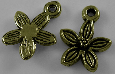 PandaHall Tibetan Style Pendants, Alloy Pendants, Lead Free, Cadmium Free and Nickel Free, Flower, Antique Bronze, 13.5mm long, 10.5mm wide...