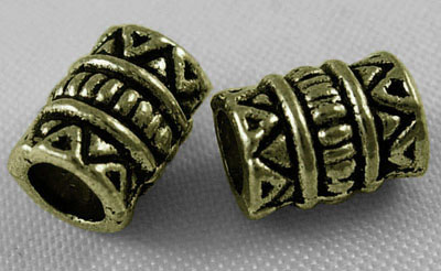 PandaHall Tibetan Style Beads, Lead Free & Cadmium Free & Nickel Free, Column, Antique Bronze, Size: about 5mm in diameter, 7mm long, hole...
