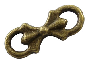 PandaHall Tibetan Style Bowknot Links, Lead Free, Cadmium Free and Nickel Free, Antique Bronze, 16mm long, 6mm wide, 3.5mm thick hole: 2mm...