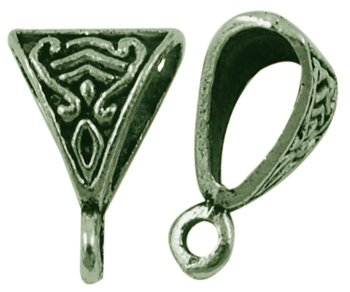 PandaHall Tibetan Silver Hangers, Bail Beads, Lead Free, Cadmium Free and Nickel Free, Antique Bronze Color, about 15.5mm long, 10mm wide...