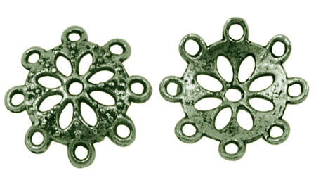 PandaHall Tibetan Silver Bead Caps, Lead Free & Nickel Free & Cadmium Free, Antique Bronze Color, about 14mm long, 14mm wide, 3mm thick...