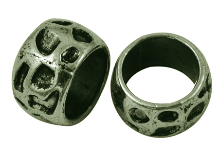 PandaHall Rondelle Tibetan Style Beads, Lead Free & Nickel Free & Cadmium Free, Large Hole Beads, Antique Bronze, 13x8mm, Hole: 10mm. Alloy...