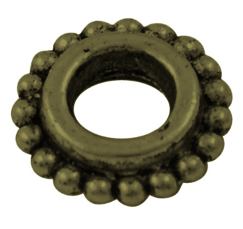 PandaHall Tibetan Style Alloy Spacer Beads, Donut, Antique Bronze, Lead Free & Cadmium Free & Nickel Free; 8x2.5mm, Hole: 4mm Alloy Donut