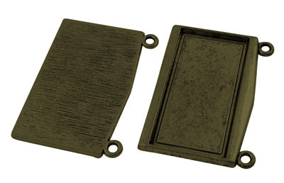 PandaHall Tibetan Style Pendant Cabochon Settings, Antique Bronze, Lead Free, Cadmium Free and Nickel Free, Rectangle, 49mm long, 31mm wide...