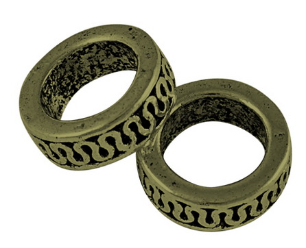 PandaHall Tibetan Style Spacer Beads, Lead Free & Cadmium Free & Nickel Free, Rondelle, Antique Bronze Color, Size: about 11mm in diameter...