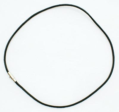 PandaHall Leather Necklace Cord with Brass Clasp, Platinum, Black, about 3mm wide, 18" long Leather Black