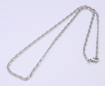 PandaHall 304 Stainless Steel Necklaces Mens Lumachina Chain Necklaces, Stainless Steel Color, 19"(48.3cm) Stainless Steel