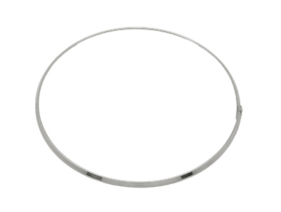 PandaHall Brass Necklace Making, Silver Color, Size: necklace: about 128mm inner diameter, wire: about 3mm Brass