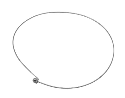 PandaHall Brass Necklace Making, Platinum Color, Size: necklace: about 145mm inner diameter, wire: about 1.3mm Brass