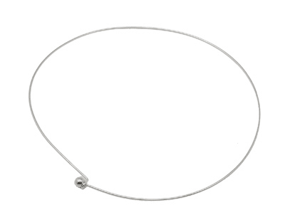 PandaHall Brass Necklace Making, Silver Color, Size: necklace: about 145mm inner diameter, wire: about 1.3mm Brass Silver