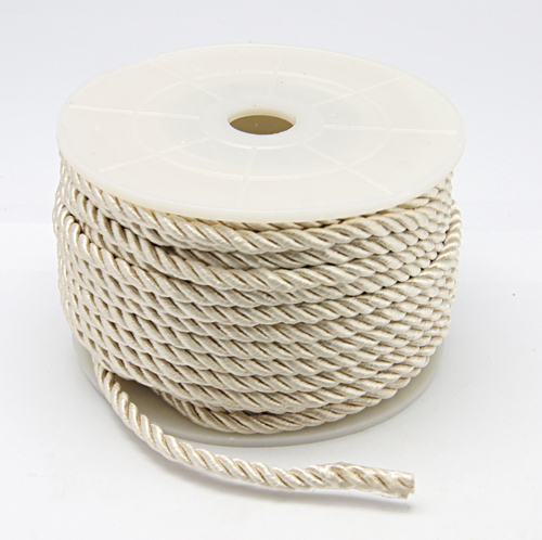 PandaHall Dacron Cord, Beige, 3mm, 20yards/roll Polyester Yellow