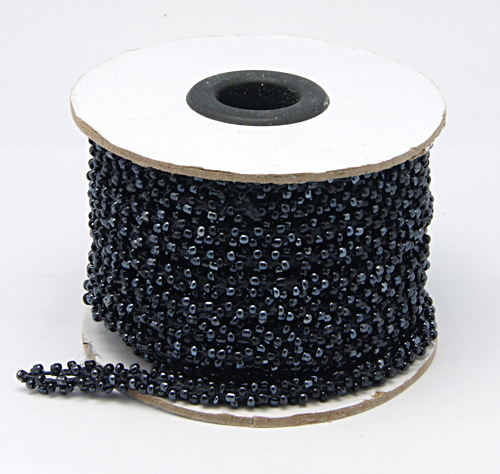 PandaHall Seed Beads Cord, Glass, Black, 6mm, 10m/roll Seed Beads Black