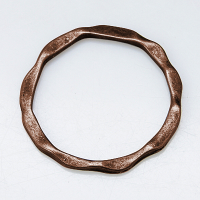 PandaHall Tibetan Style Linking Rings, Circle Frames, Lead Free and Nickel Free, Red Copper Color, 22x1.5mm, about 18.5mm inner diameter...