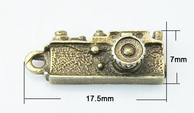 PandaHall Alloy Pendants, Lead Free and Nickel Free, Camera, Antique Bronze, 17.5x7x6mm, Hole: 1mm Alloy Electrical Appliance