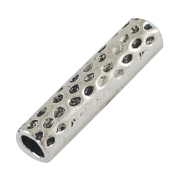 PandaHall Alloy Beads, Cadmium Free, Nickel Free and Lead Free, Tube, Antique Silver, 25x6mm, Hole: 4mm Alloy Tube