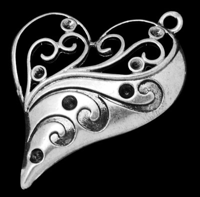 PandaHall Heart Zinc Alloy Pendant Rhinestone Enamel Settings, Silver, Lead Free, Size: about 39mm long, 31mm wide, hole: 2mm Alloy Heart...