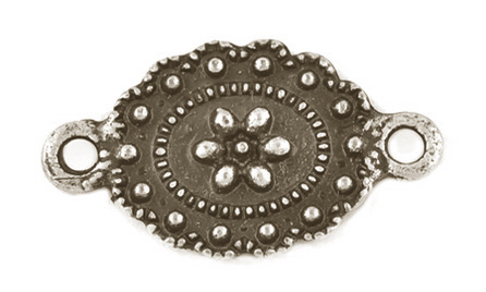 PandaHall Metal Alloy Links, Flat Round, Antique Silver, 18x11x2mm, hole: 2mm Alloy Oval