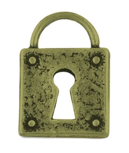 PandaHall Metal Alloy Pendants, Lock, Antique Bronze, Lead Free and Cadmium Free and Nickel Free, 15x11x1mm, Hole: 5mm Alloy Lock