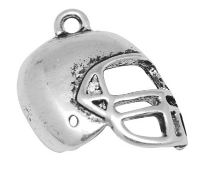 PandaHall Alloy Pendants, Lead Free & Nickel Free, Helmet, Platinum Color, Size: about 16mm long, 12mm wide, hole: 3mm  Alloy Hat