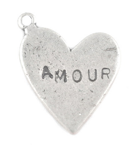 PandaHall Valentines Day Presents Ideas for Wife Alloy Pendants, Nickel Free, Heart, Antique Silver Color, Size:about 18mm long, 17mm wide...