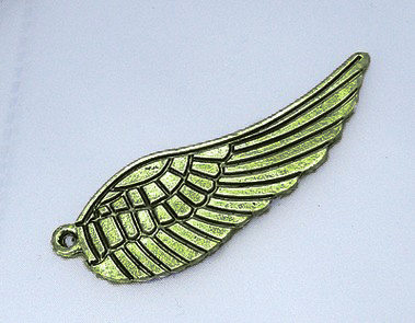 PandaHall Metal Alloy Pendants, Lead Free & Cadmium Free & Nickel Free, Wing, Antique Bronze Color, Size: about 48mm long, 16mm wide, 1.5mm...