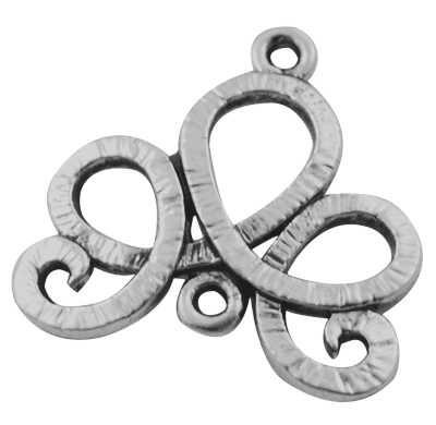 PandaHall Alloy Links, Lead Free & Cadmium Free & Nickel Free, Flower, Antique Silver Color, about 21mm long, 21mm wide, 1.5mm thick, hole...
