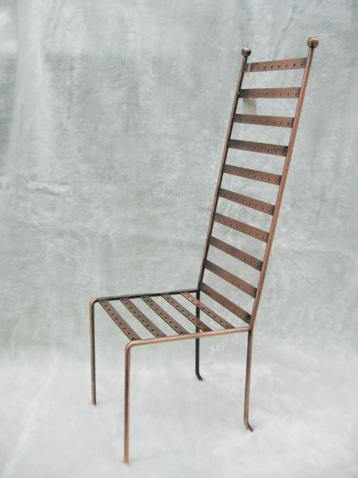 PandaHall Iron Pedestal Display Stand, Jewelry Display Rack, Red Copper, Chair, about 11.5cm wide, 40cm high Iron Brown