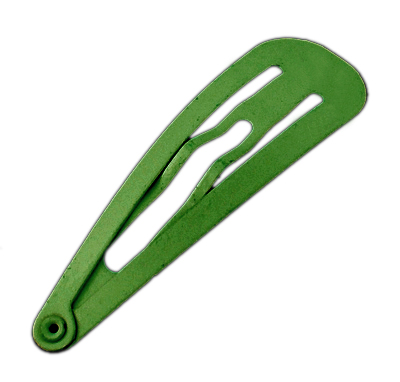 PandaHall Iron Snap Hair Clip Findings, Spray Paint, DIY Material for Children's Day Kids Hair Clips, Green, about 13.5mm wide, 47mm long...