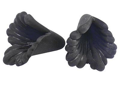 PandaHall Acrylic Beads, Frosted, Flower, Dyed Black, about 12mm wide, 12mm long, 1.8mm thick, hole: 1.5mm. about 1900pcs/500g Acrylic...