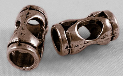 PandaHall Tibetan Style Hollow Beads, Zinc Alloy, Lead Free & Cadmium Free & Nickel Free, Column, Red Copper Color, 7.5mm in diameter...