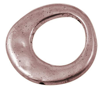 PandaHall Tibetan Style Irregular Ring Bead Frames, Lead Free & Cadmium Free & Nickel Free, Red Copper, 20.5x20.5x3mm, Hole: 12mm Alloy Ring