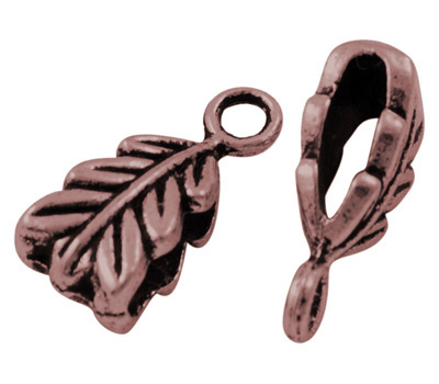 PandaHall Tibetan Style Pendant Bails, Lead Free, Nickel Free and cadmium free, Red Copper, 14mm long, 6.5mm wide, 4.5mm thick, hole: 2mm...