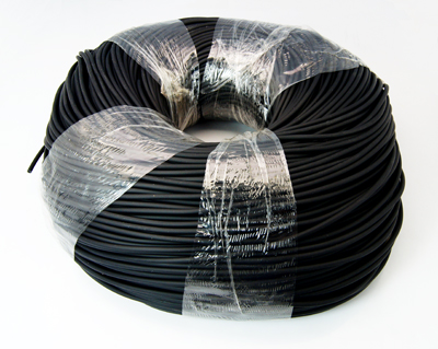 PandaHall Synthetic Rubber Cord, Hollow, Black, about 3mm thick, hole: 0.8mm, about 241m/2000g Rubber Black