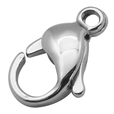 PandaHall 304 Stainless Steel Lobster Claw Clasps, Grade A, Nickel Free, Size: about 8mm wide, 13mm long, 3.5mm thick, hole: 1mm Stainless...