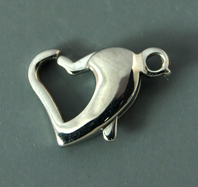 PandaHall 304 Stainless Steel Lobster Claw Clasps, 9.5x16mm Stainless Steel Heart
