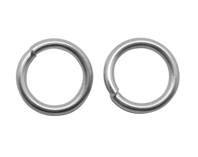 PandaHall 304 Stainless Steel Jump Rings, Close but Unsoldered, Round, Size: about 6mm in diameter, 0.8mm thick; about 4.4mm inner diameter...