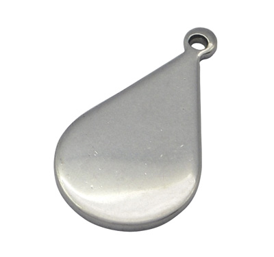 PandaHall Stainless Steel Color, 18x10x1mm, Hole: 1mm Stainless Steel Drop