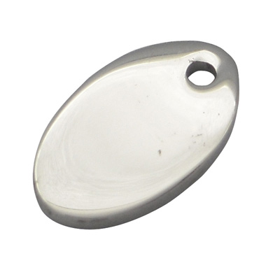 PandaHall 304 Stainless Steel Blank Stamping Tag Pendants, Oval, Stainless Steel Color, 13x7x1mm, Hole: 1mm Stainless Steel Oval