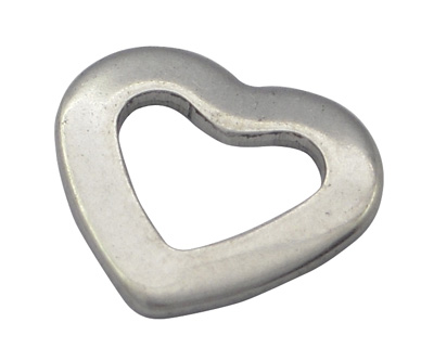 PandaHall 304 Stainless Steel Pendants, Heart, Size: about 11mm long, 10mm wide, 1mm thick, hole: 7mm long, 4mm wide Stainless Steel Heart