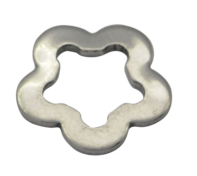 PandaHall 304 Stainless Steel Pendants, Flower, Stainless Steel Color, 11x11x1mm, Hole: 7x6mm Stainless Steel Flower