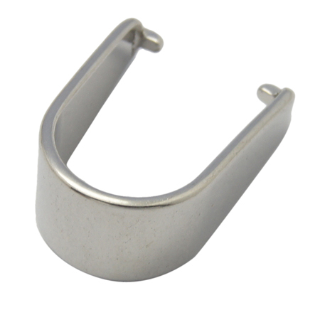 PandaHall 304 Stainless Steel Pinch Bails, Stainless Steel Color, 13x9x6mm, Pin: 1.2mm Stainless Steel