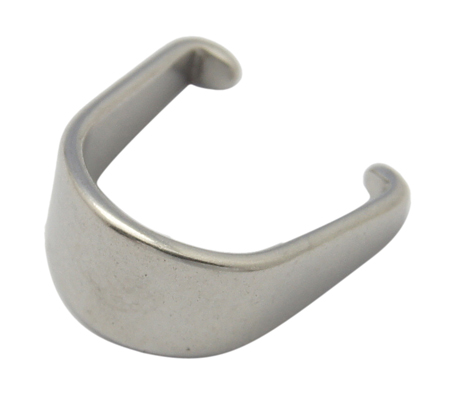 PandaHall 304 Stainless Steel Pinch Bails, Size: about 9.5mm wide, 10mm long, 1mm thick Stainless Steel