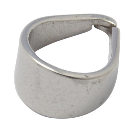 PandaHall 304 Stainless Steel Snap on Bails, Size: about 10.5mm wide, 12mm long, 1mm thick Stainless Steel