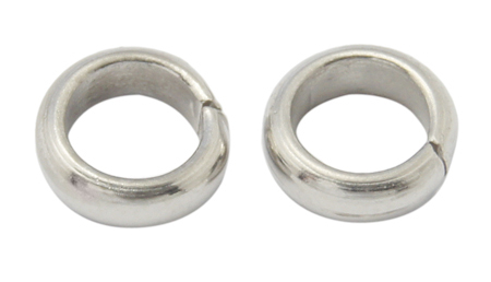 PandaHall 304 Stainless Steel Jump Rings, Close but Unsoldered, Round, Stainless Steel Color, 6x2x0.8mm, Hole: 4mm Stainless Steel Round