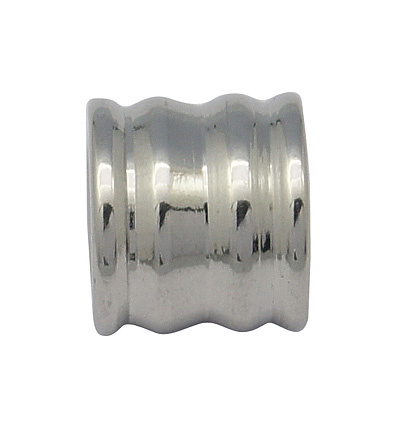 PandaHall Stainless Steel Beads, Grooved Beads, Steel 304, Large Hole Beads, Grooved Beads, Column, Size: about 10mm in diameter, 9mm long...