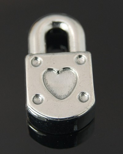 PandaHall 304 Stainless Steel Pendants, 18x8x4.5mm, Hole: 3mm Stainless Steel Lock