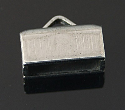 PandaHall 304 Stainless Steel Pendants, 8x6x3mm, inner size: 2x7mm,Hole: 2mm Stainless Steel Square